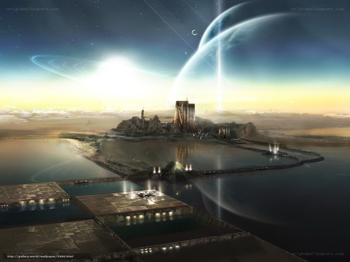 futuristic alien landscape