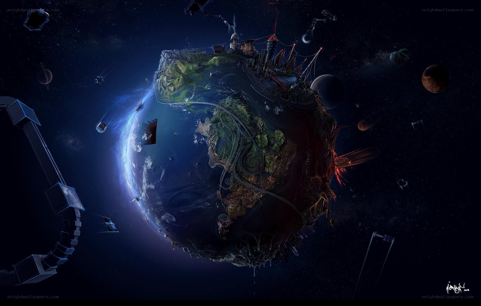 futuristic alien planet