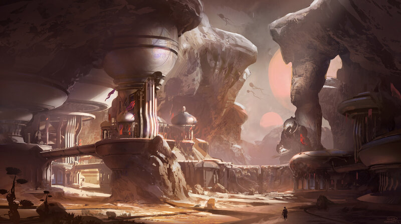 Futuristic Alien Settlement — Brown
