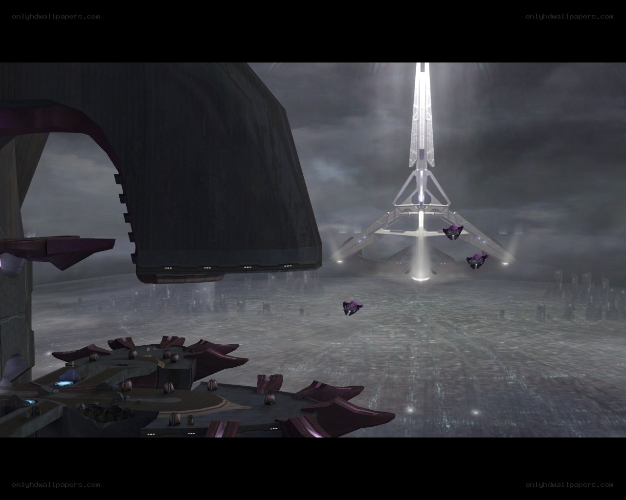 futuristic alien structure