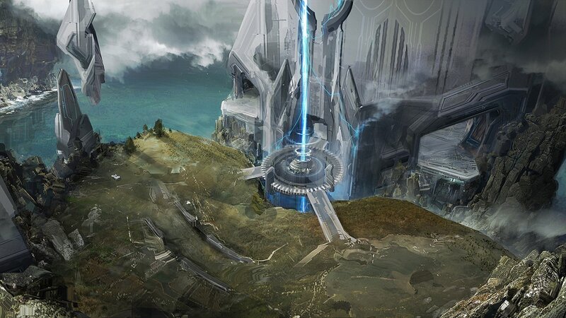 futuristic alien structure