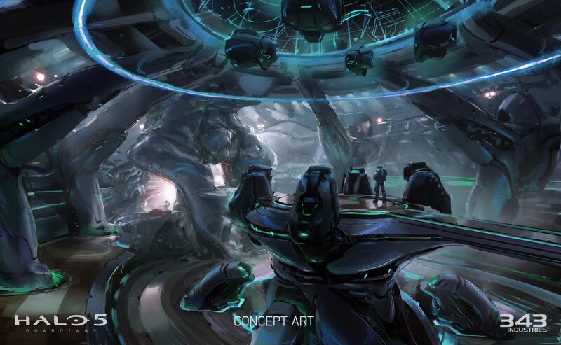 Futuristic Alien Structure — Blue