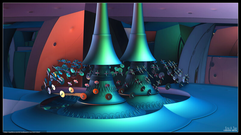 Futuristic Alien Structures — Blue