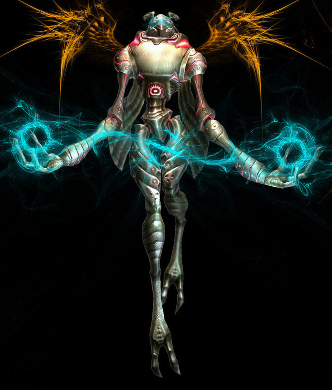 futuristic alien warrior