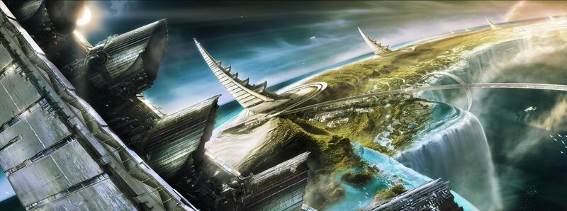 futuristic alien world