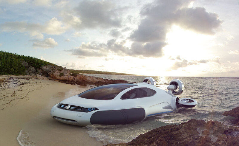 Futuristic Amphibious Car