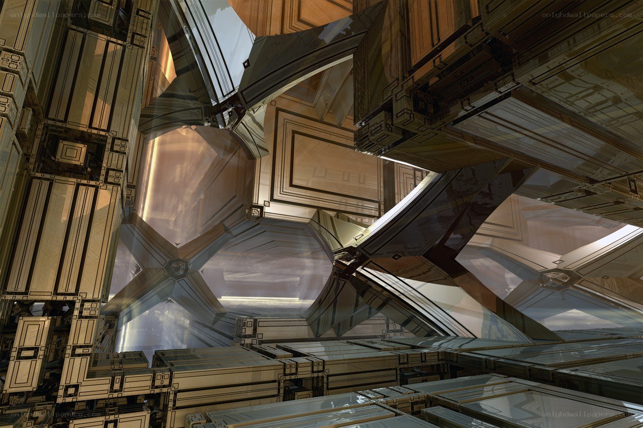 futuristic architectural interior