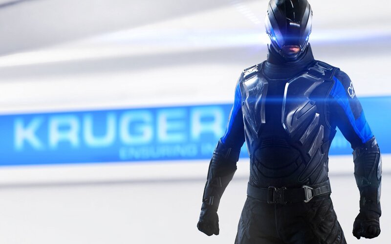 futuristic armored soldier