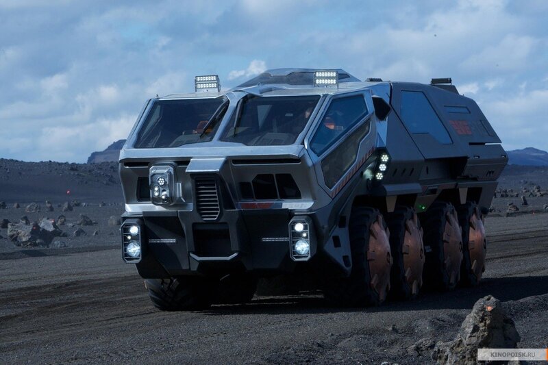Futuristic Armored Vehicle — Gray, Dramatic