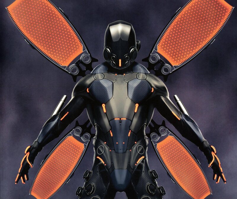 futuristic armored warrior