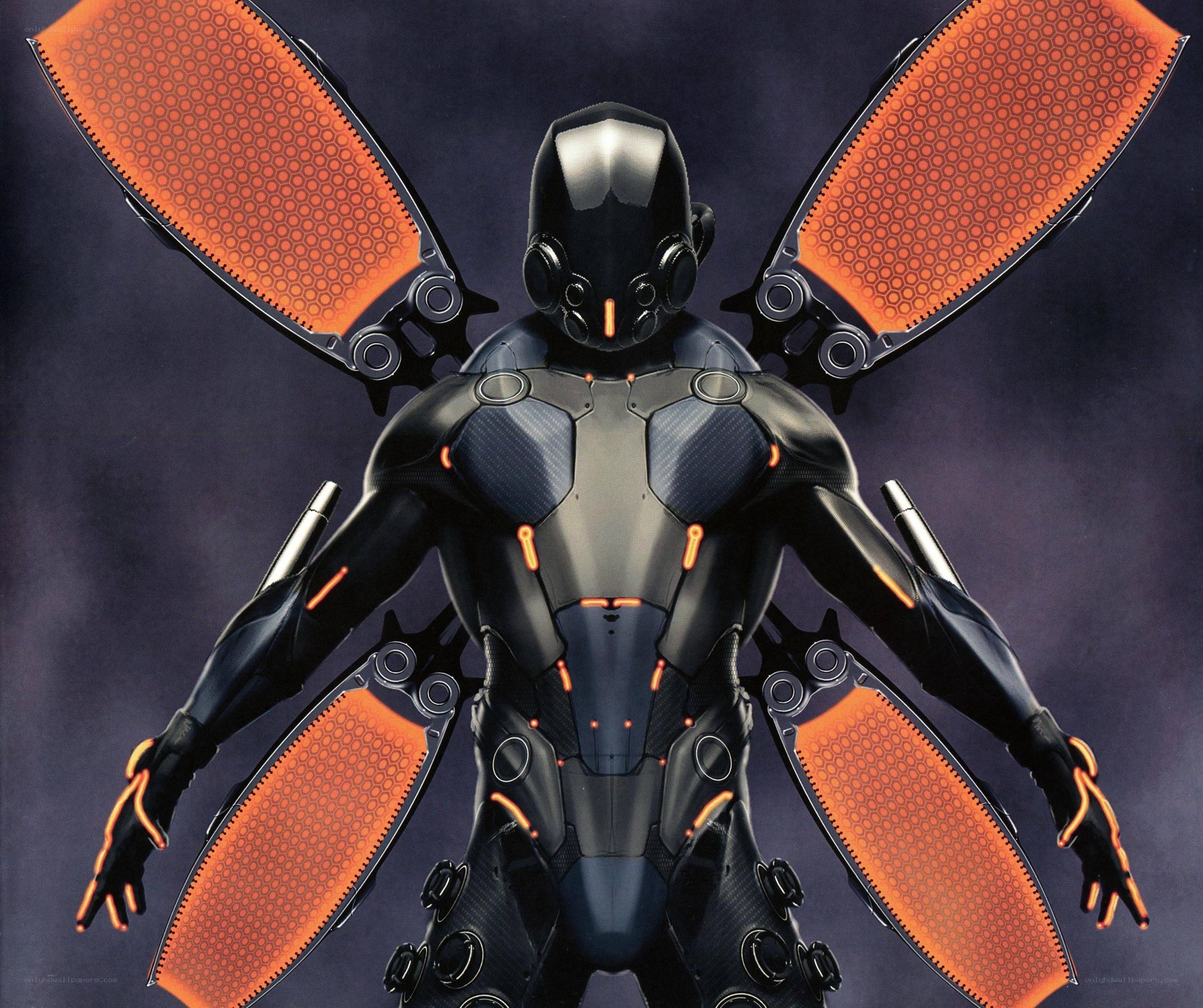 futuristic armored warrior