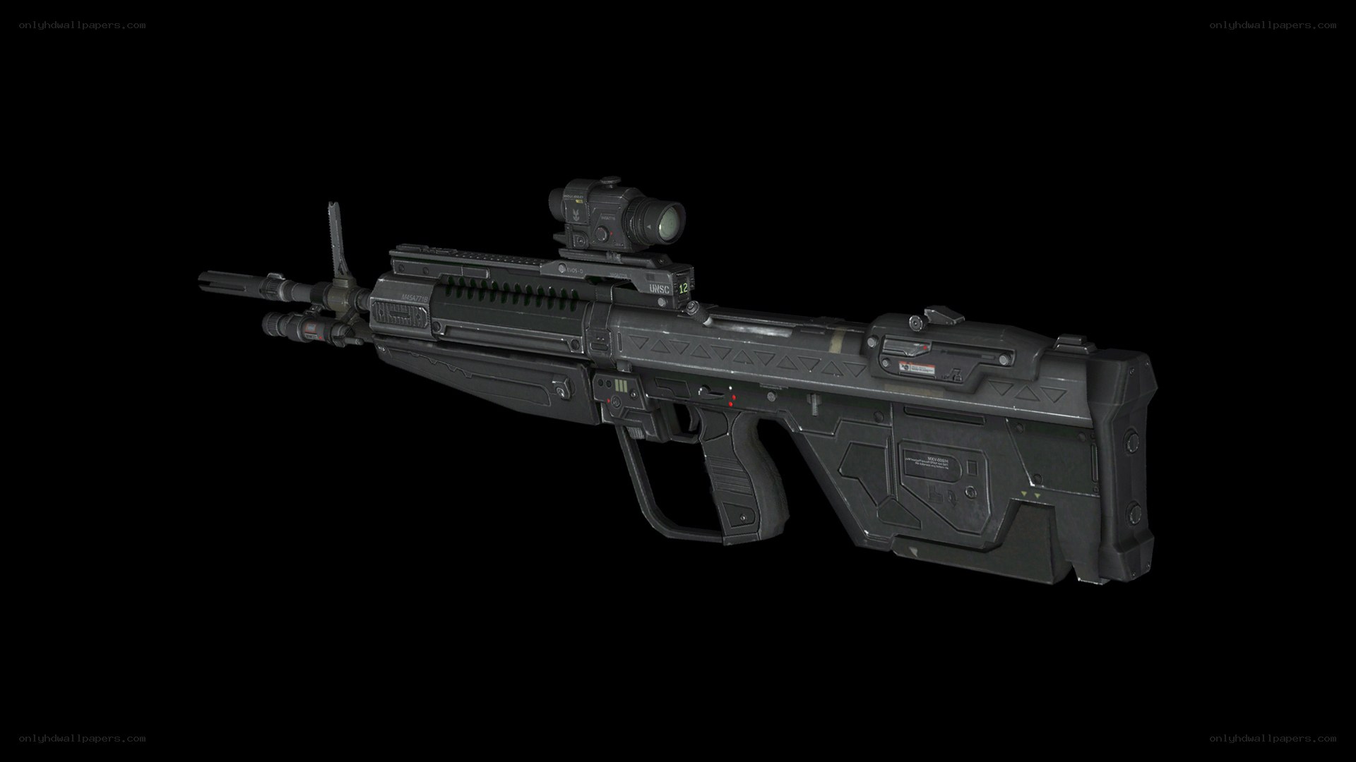 futuristic assault rifle
