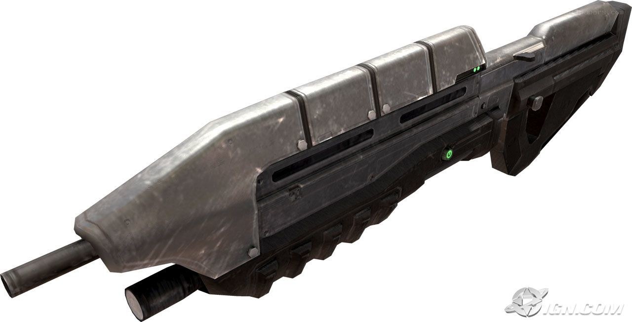 futuristic assault rifle