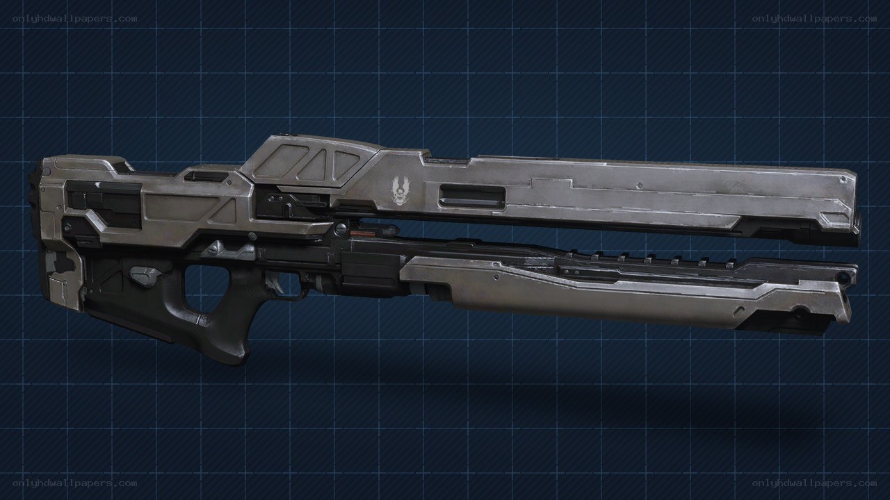 futuristic assault rifle