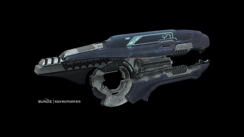 Futuristic Assault Rifle — Black, Dramatic, 3d Render