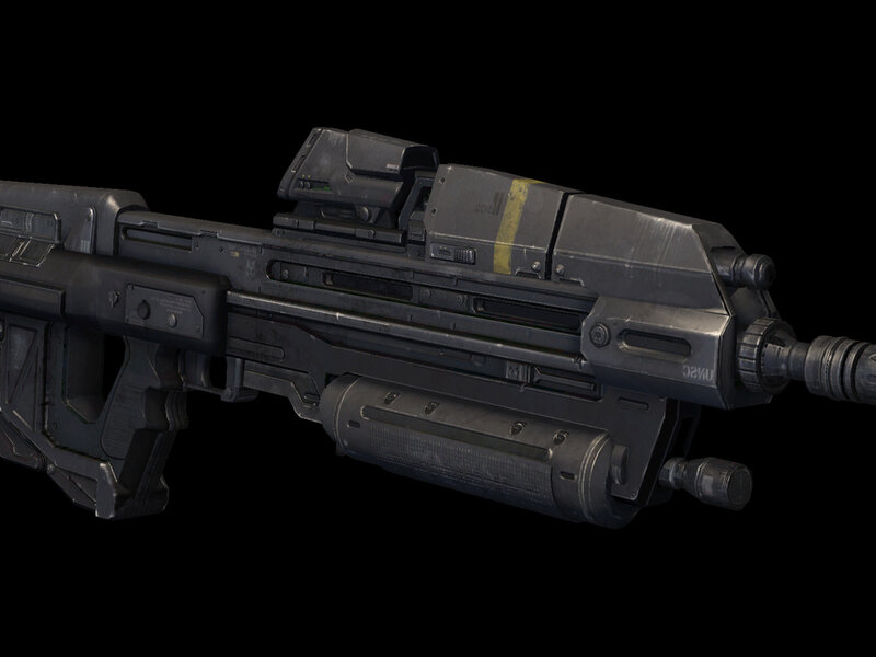 Futuristic Assault Rifle — Black