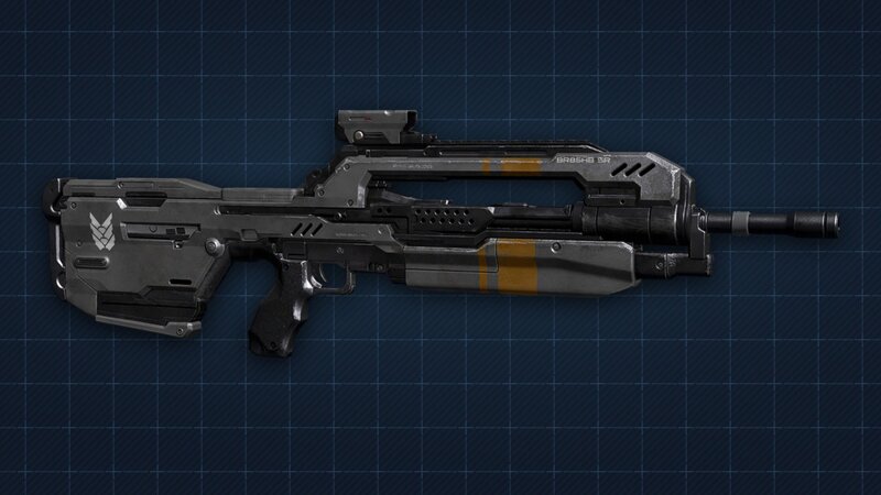 Futuristic Assault Rifle — Blue