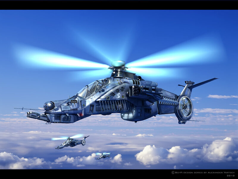 Futuristic Attack Helicopters