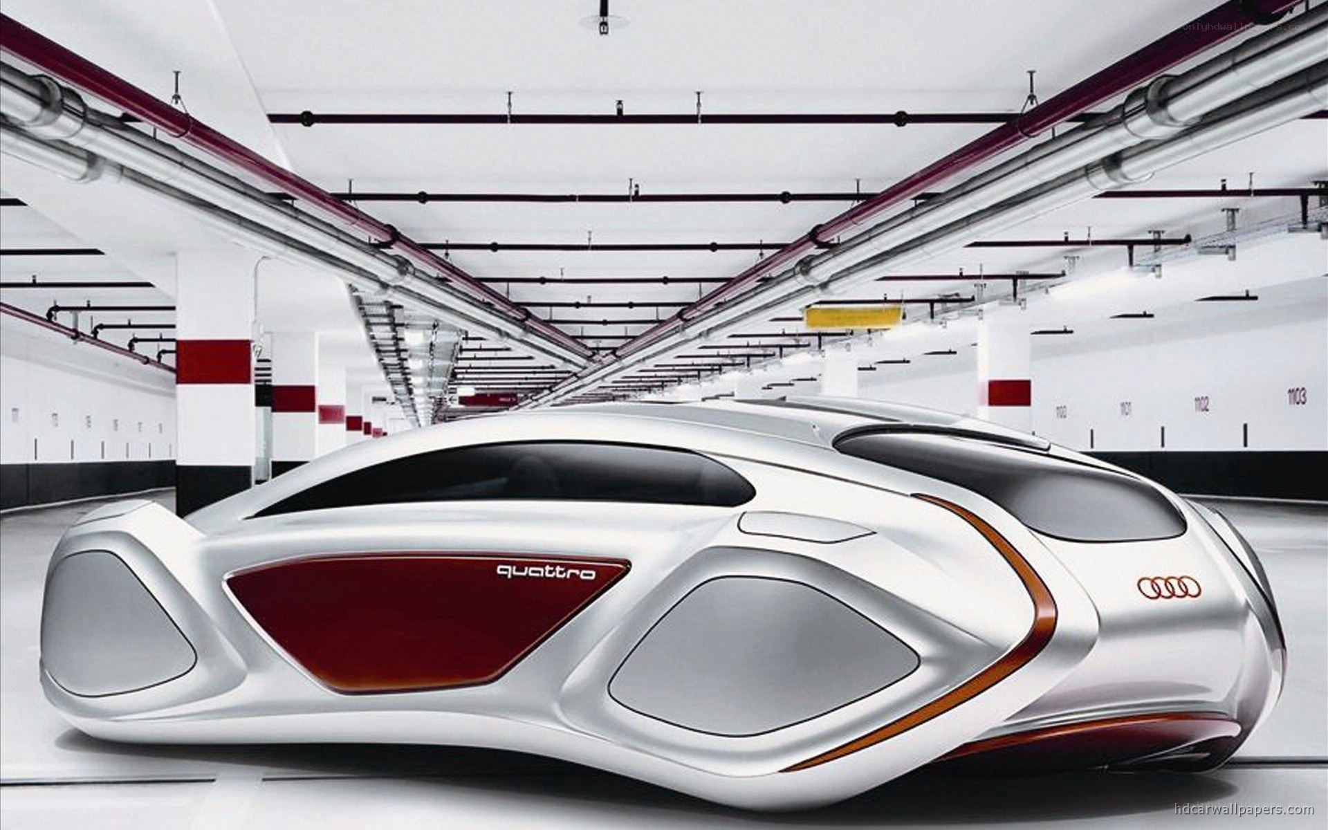 futuristic audi concept car