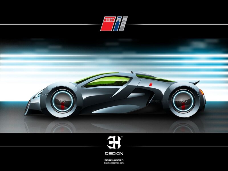 futuristic audi concept car