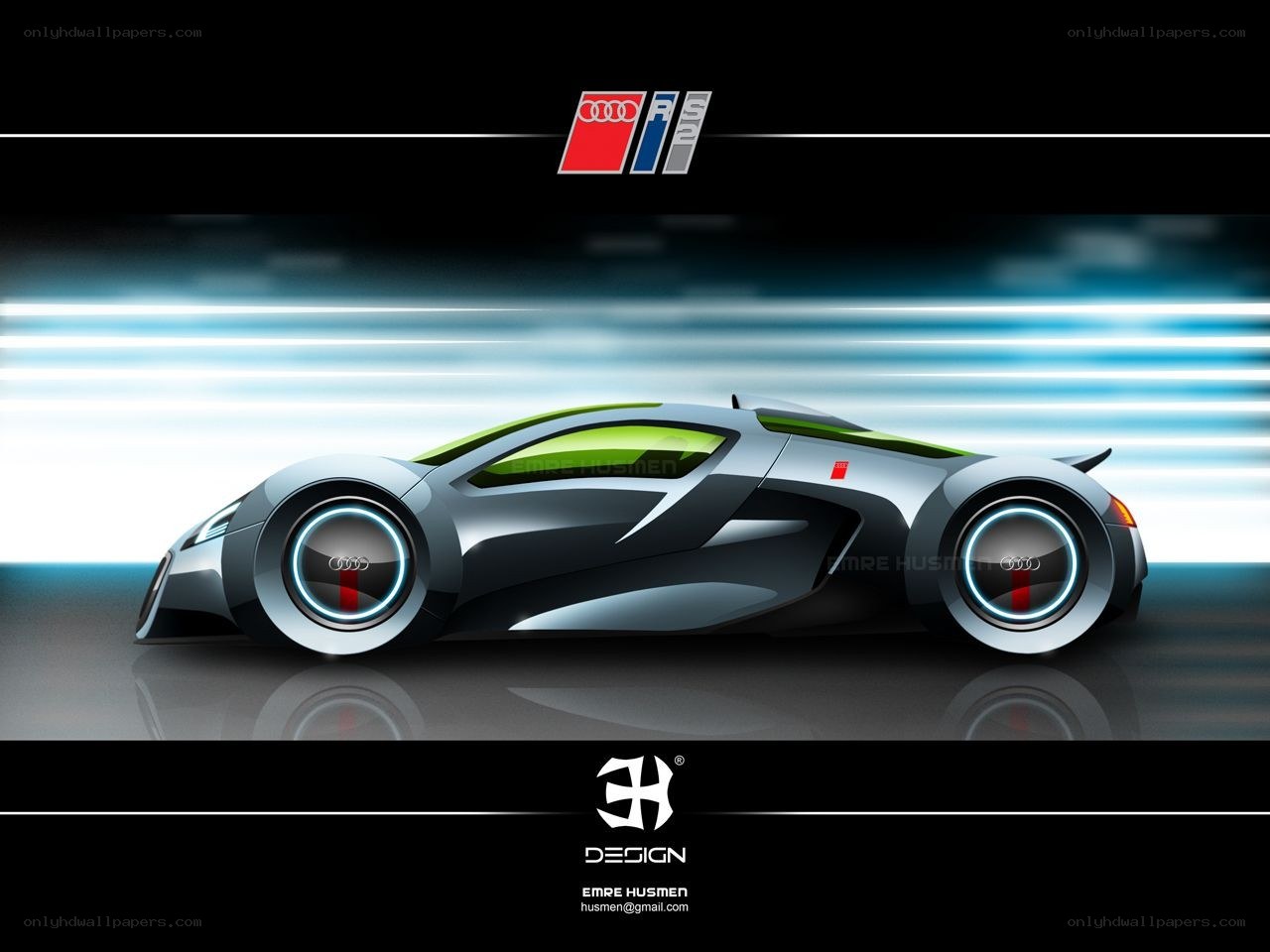 futuristic audi concept car