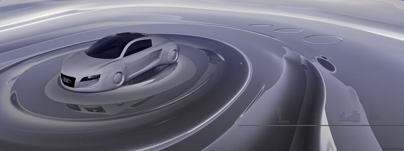 Futuristic Audi concept car