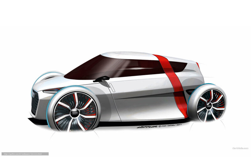 Futuristic Audi Concept Car — Silver