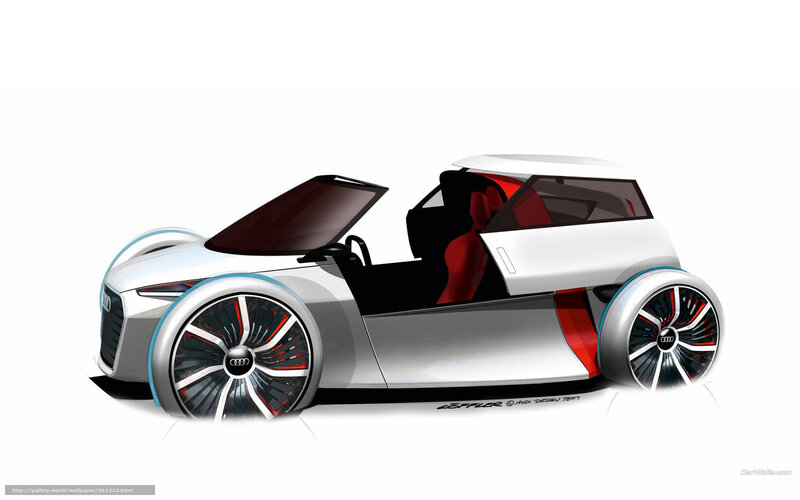 Futuristic Audi Concept Car — White
