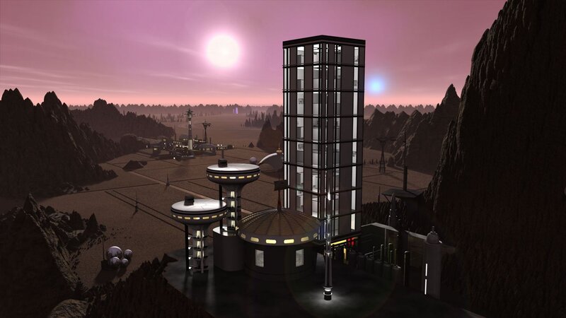 Futuristic Base on Alien Planet — Purple
