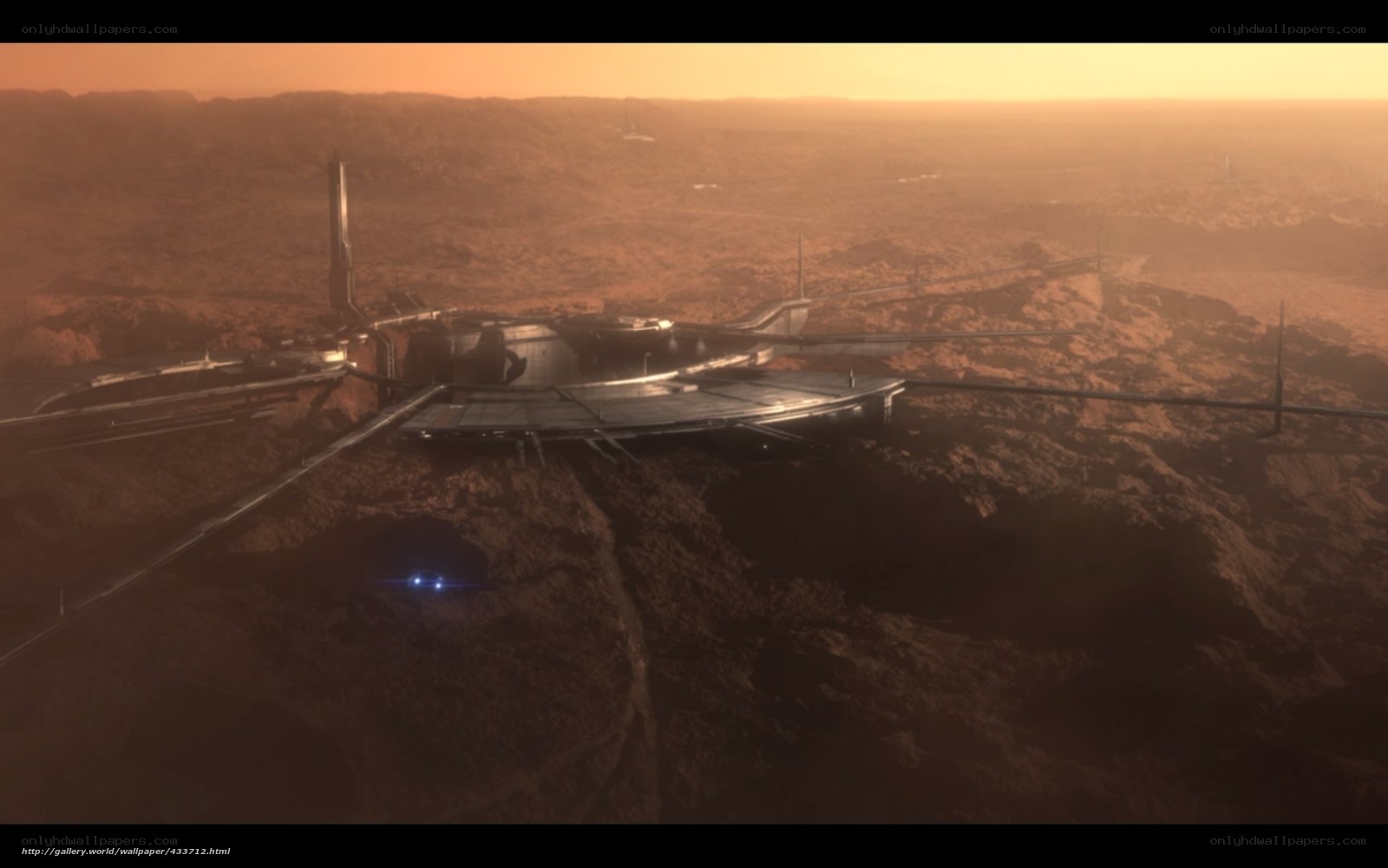 Futuristic base on Mars
