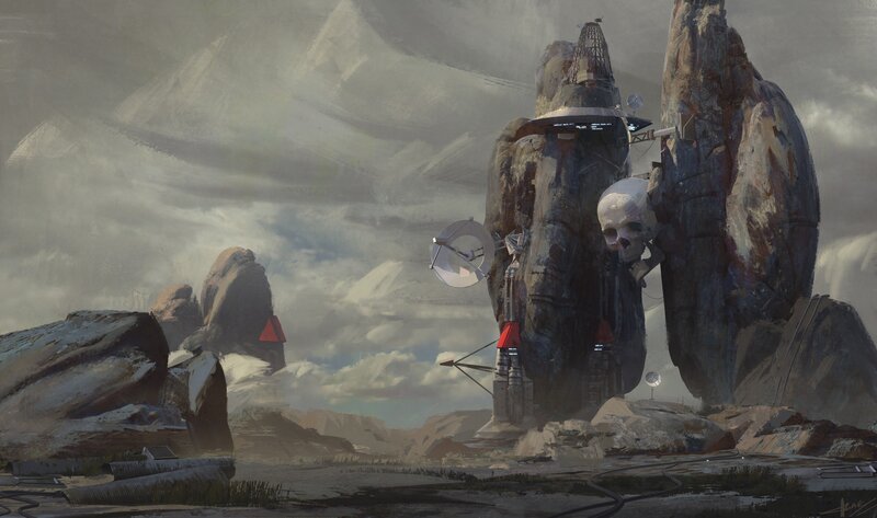 Futuristic Base on Rocky Planet