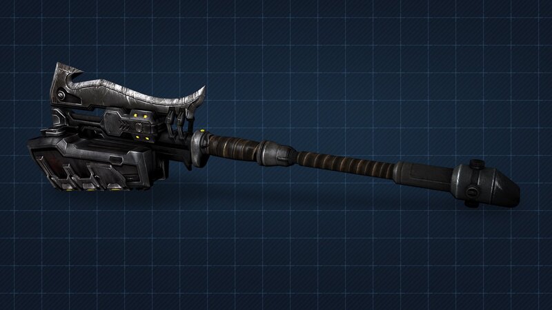 futuristic battle axe