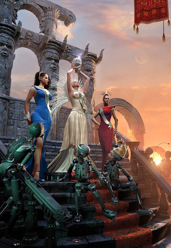 Futuristic beauty pageant