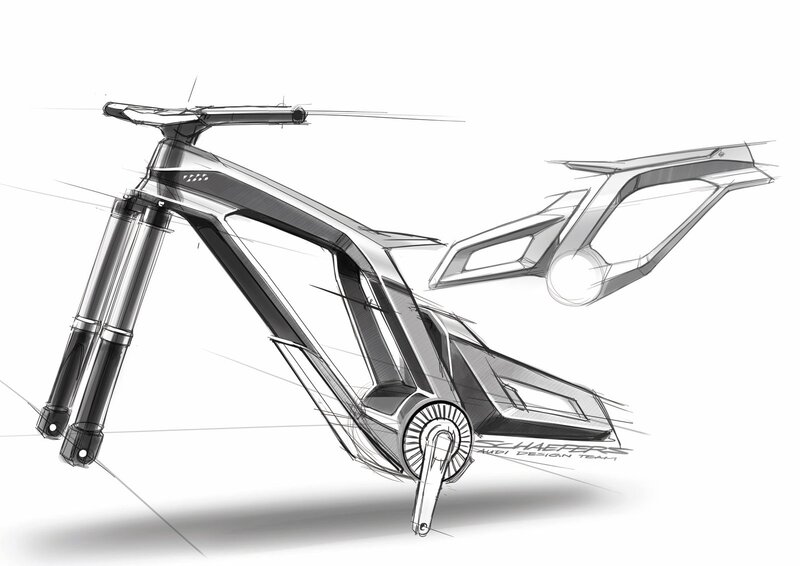 futuristic bicycle concept sketch