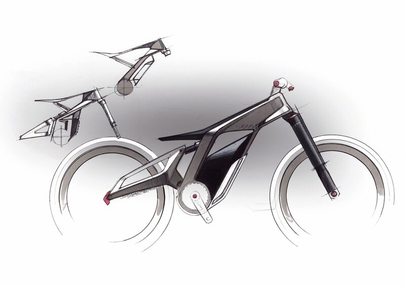 futuristic bicycle design sketch