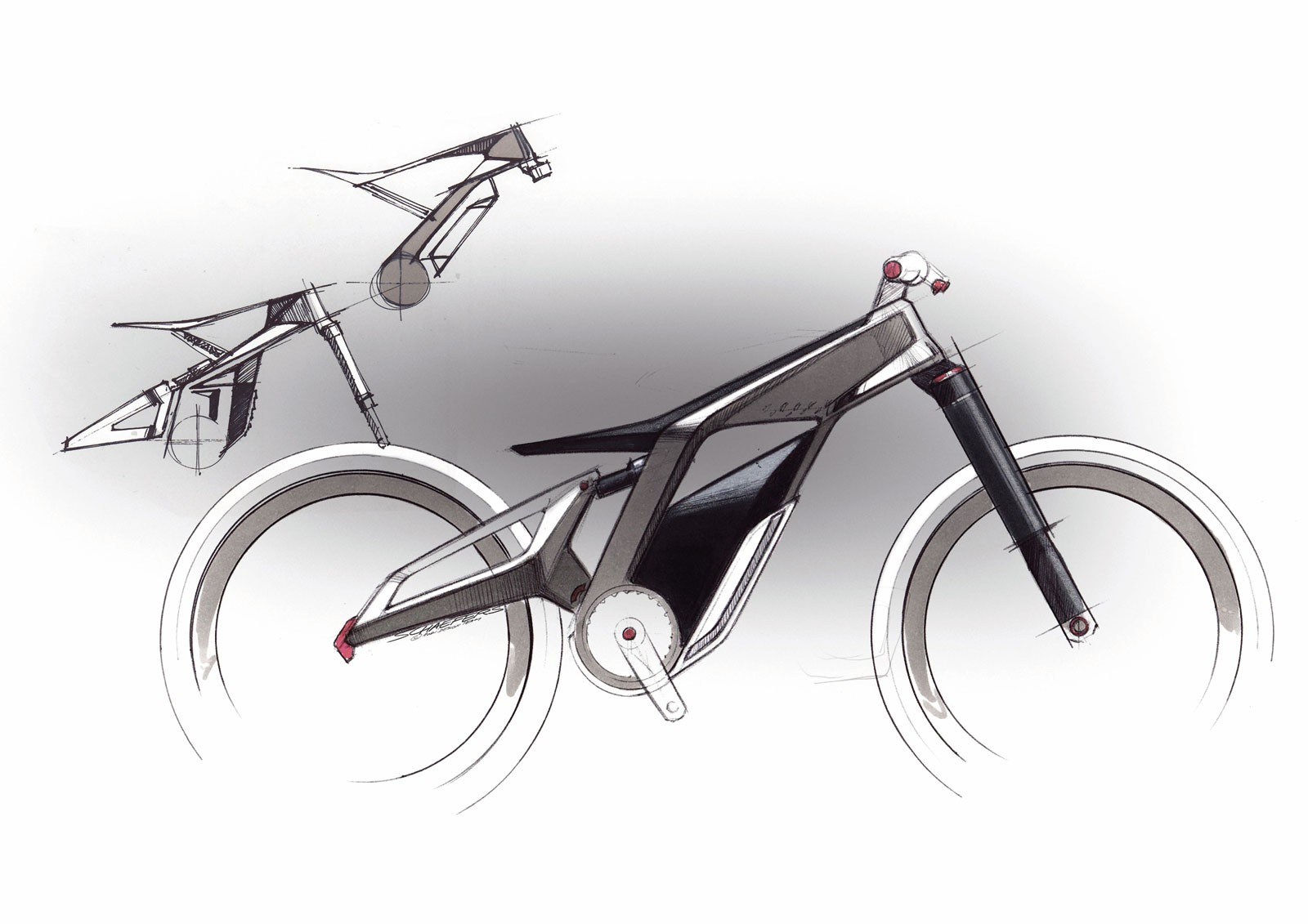 futuristic bicycle design sketch