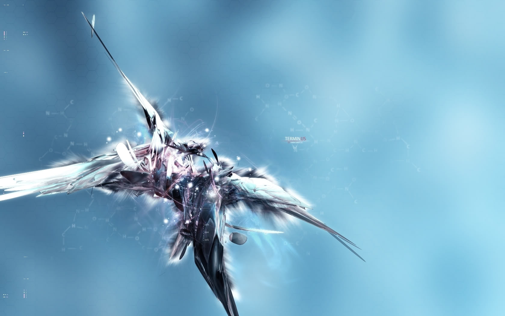futuristic bird in flight