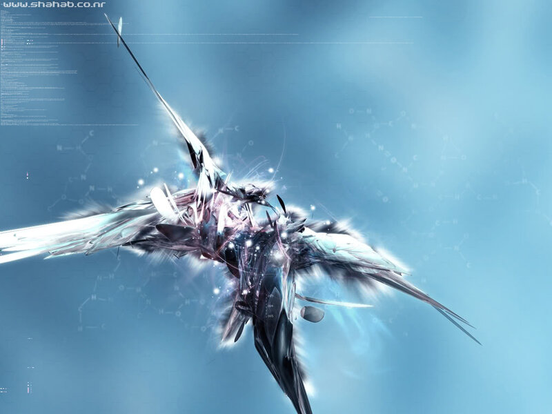futuristic bird with wings