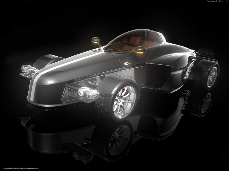 Futuristic Black Car — Dramatic