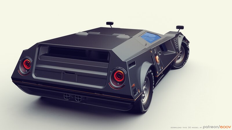 Futuristic Black Car — Neutral