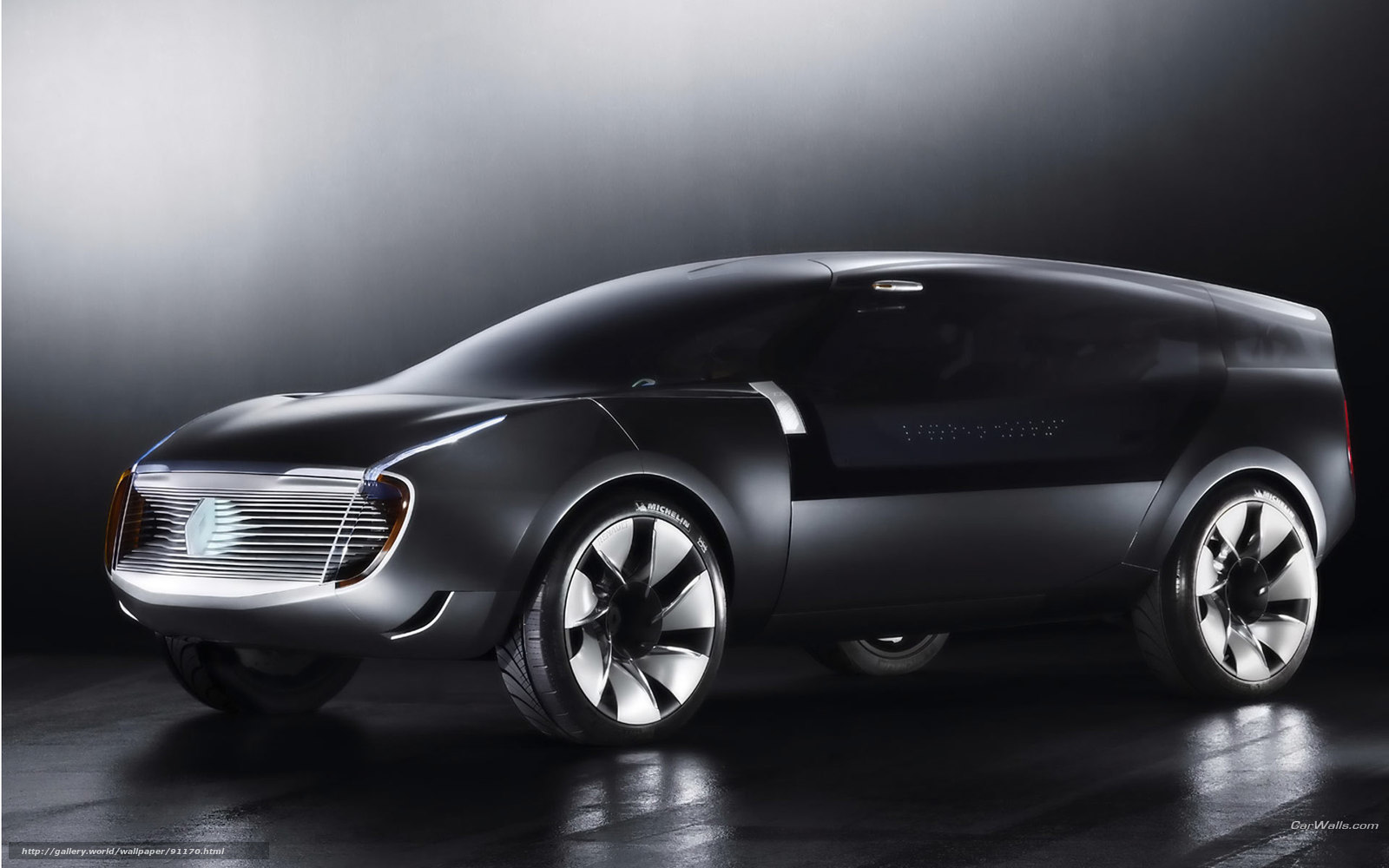 futuristic black concept car
