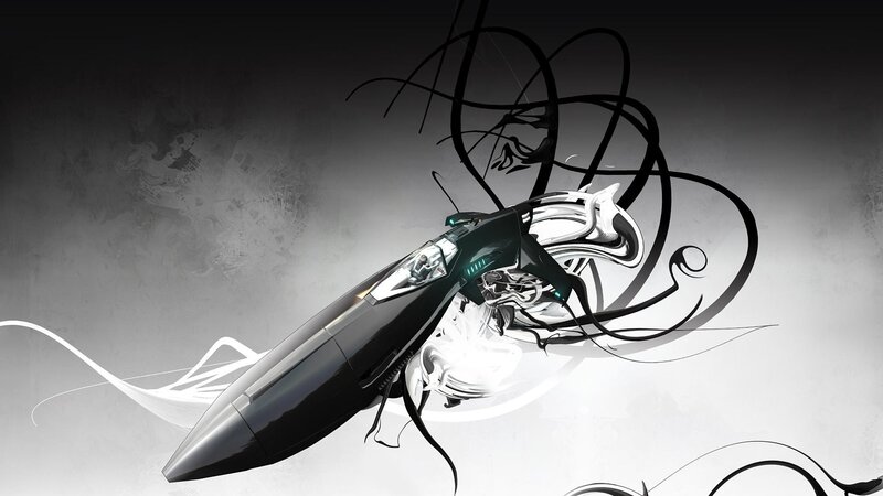 futuristic black spacecraft