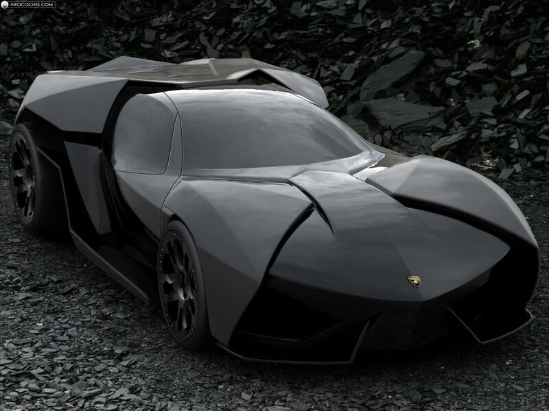 futuristic black sports car