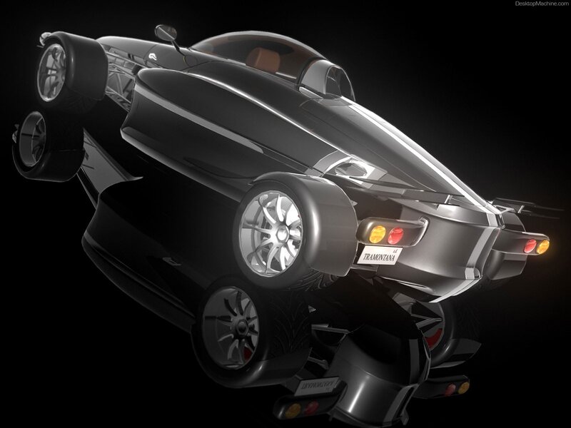 futuristic black sports car