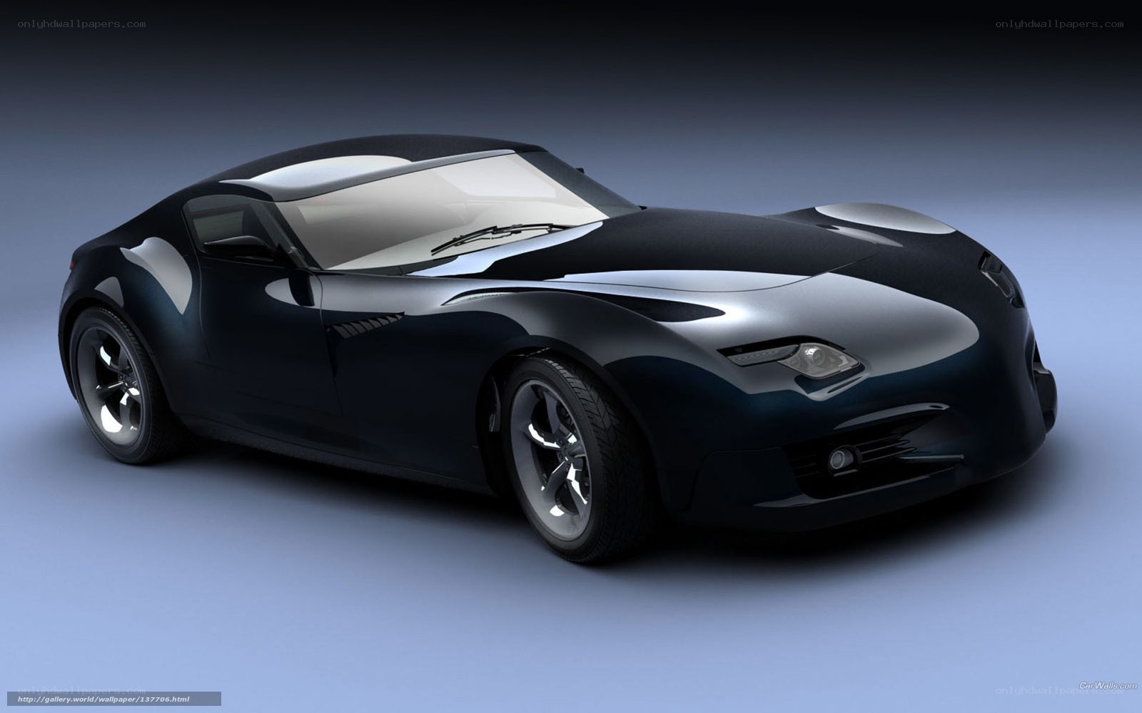 futuristic black sports car