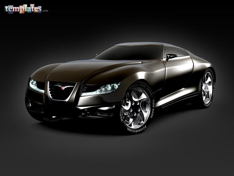 futuristic black sports car