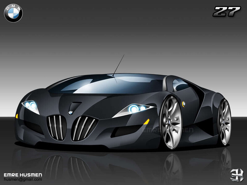 futuristic black sports car