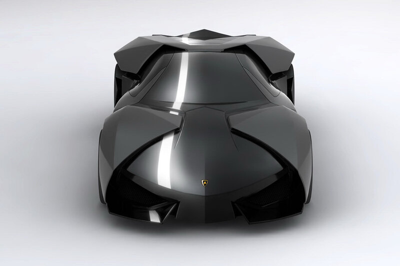 futuristic black sports car