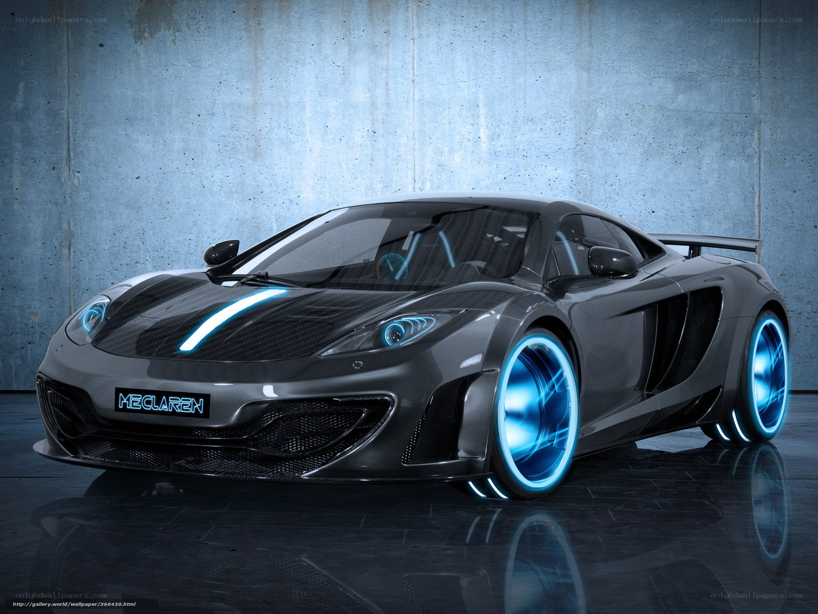 futuristic black sports car