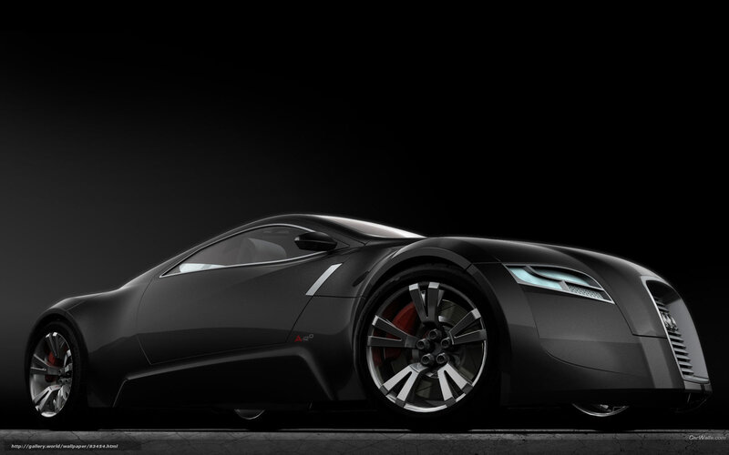 futuristic black sports car